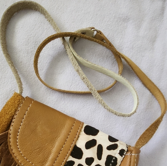 Suede/Leather Small Bag/Wallet with Hair on Cowhide - Picture 12 of 16